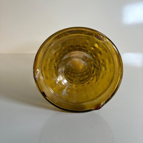 Glass Hurricane Oil Lamp Amber Base Clear Chimney Vintage - Picture 4 of 7